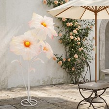 Giant Artificial Organza Flower On Base with Standing Stems and Base,for Wedding