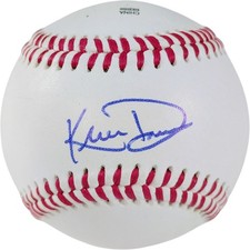Khris Davis Autograph Signed Baseball Oakland Athletics Milwaukee Brewers Proof