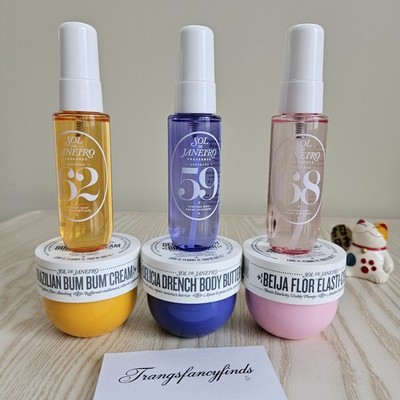 Sol de Janeiro Perfume Mist and Cream Lot Cheirosa 68 62 59 Travel Size NEW AUTh