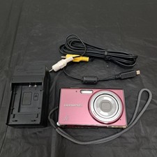 Vintage Olympus Fe-4020 Pink 4X Wide Compact Digital Camera With Charger  Cable