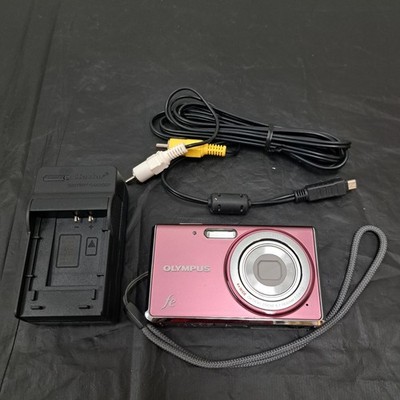 Vintage Olympus Fe-4020 Pink 4X Wide Compact Digital Camera With