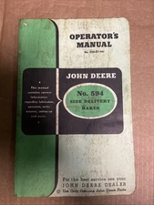 John Deere No. 594 Side Delivery Rakes Operator Original Owners Manual OM-E7-352