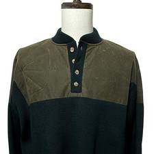 Vintage Filson Guide Sweater Mens XL Green Wool Cotton Cape Henley Shooting