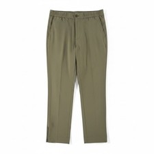 Banana Republic Airstretch Womens S Olive Green Synthetic Ankle Zipper Pants