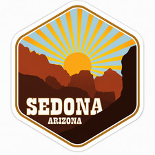 Sedona Arizona Sunset Vinyl Sticker Decal Travel Nature 3.8x5 Waterproof