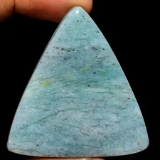 Natural Amazonite Triangle Shape Cabochon Gemstone 93.5 Ct. 46X42X6 mm A-13930