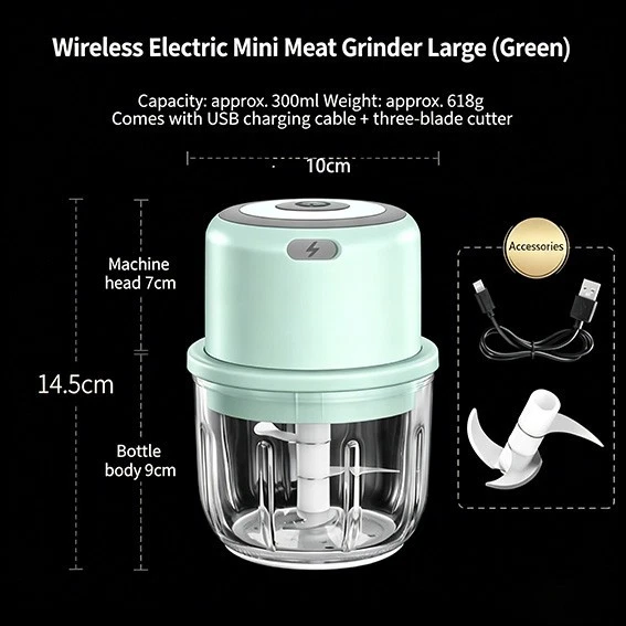 Mini Wireless Electric Garlic Press Garlic Masher Pull Garlic Masher Meshed Garl
Opens in a new wind