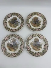 Queen's Myott by Churchill Thanksgiving Turkey 8”- Set /4 Bread Salad Plates