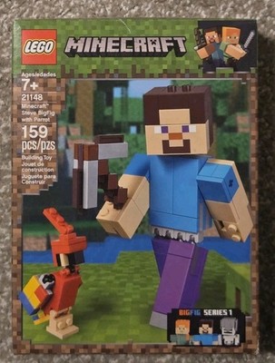 NEW IN BOX LEGO MINECRAFT 22148 STEVE BIGFIG WITH PARROT 159 PCS