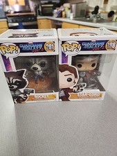 Guardians of the Galaxy Vol. 2 Rocket Raccoon #201 Funko Pop! & Star Lord #198
