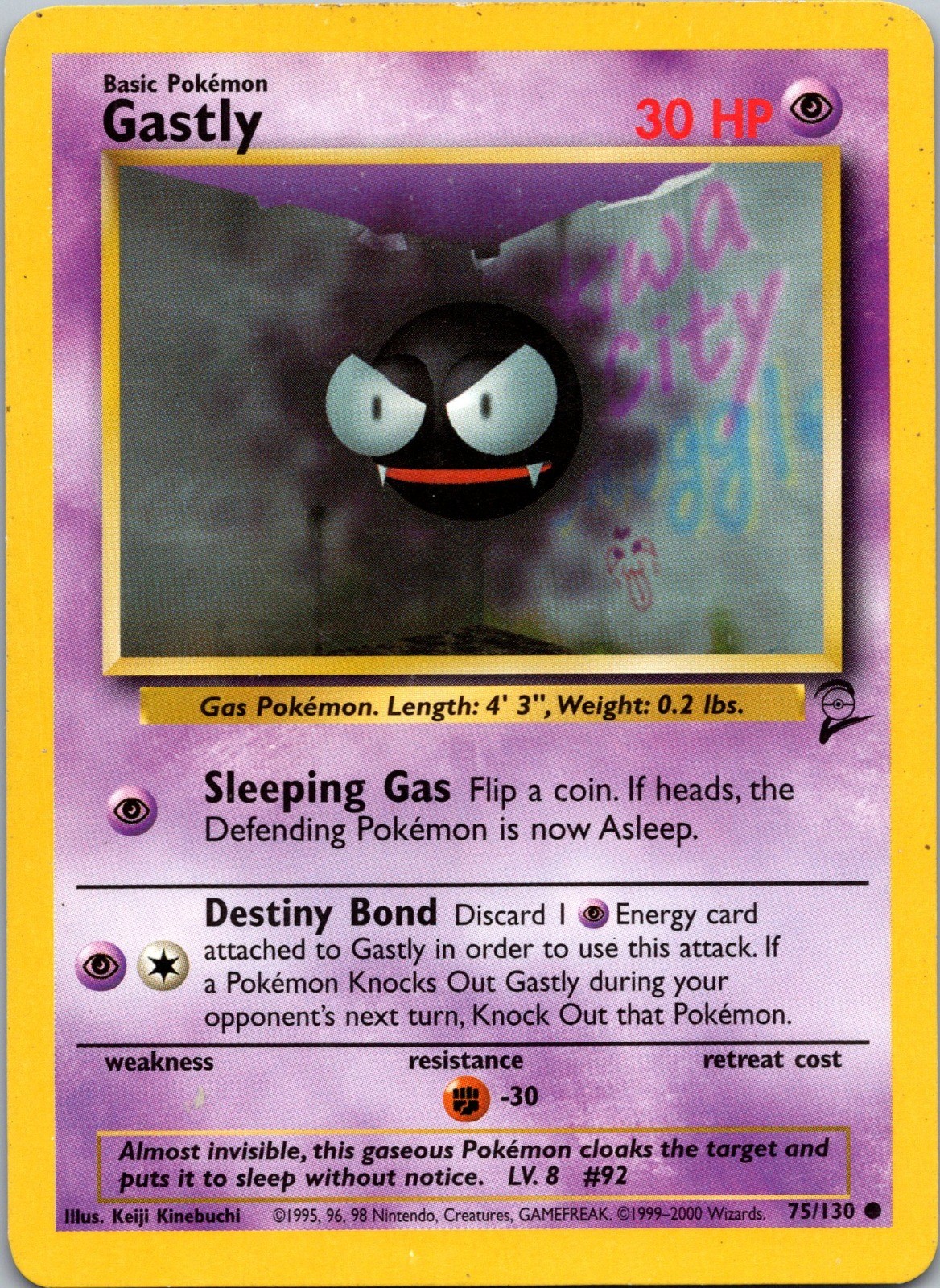 Gastly BS2 #075/130 Common MP Pokemon