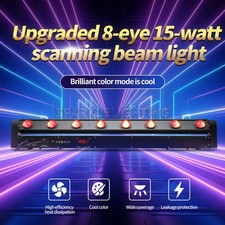 PAIDUN 8x15W 8 Eyes Moving Head Stage Light Bar Music Control Wash Lighting RGBW