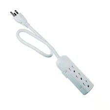 3-Outlet Mini Power Strip w/ 1.5 ft Cord – Compact Extension Plug