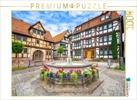 Calvendo Puzzle Stork Fountain Gerstungen | 1000 Pieces, Finished Size 25.2 × 18