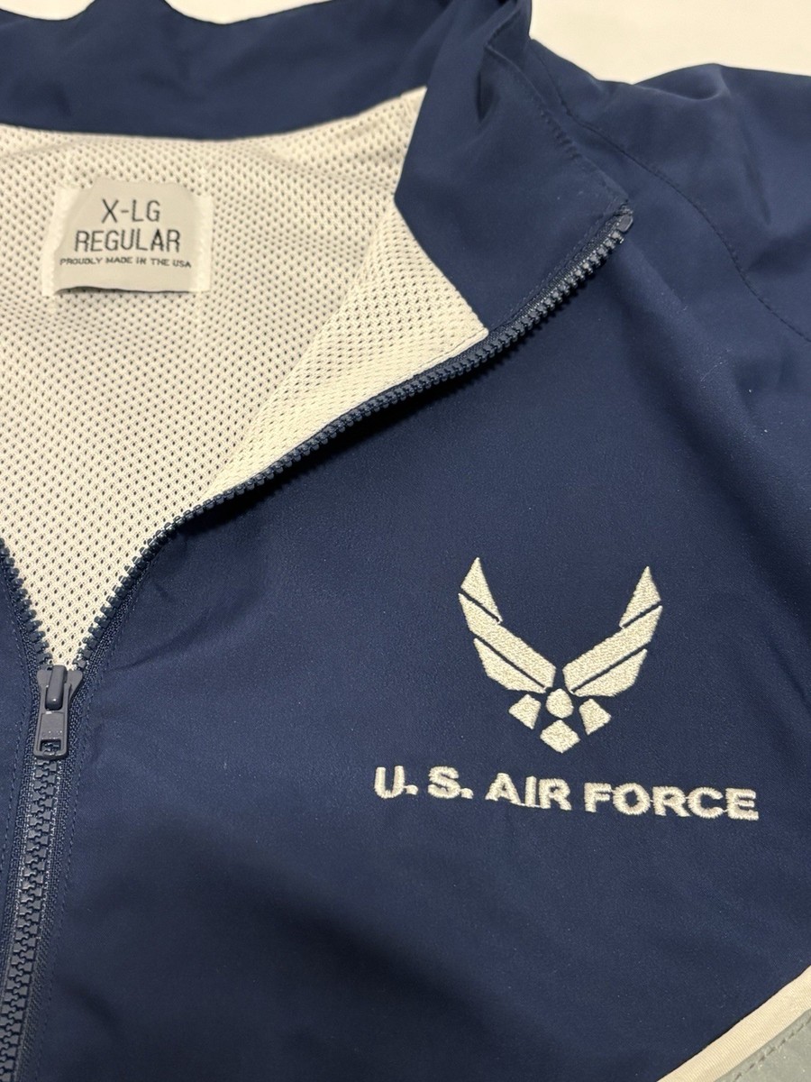 US Air Force PT Training Jacket XL Regular Made USA Blue Military