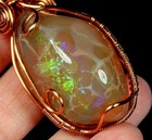 66.5Ct African Crystal Opal Nugget Wire Wrapped Pendant PRS153 — photo 1