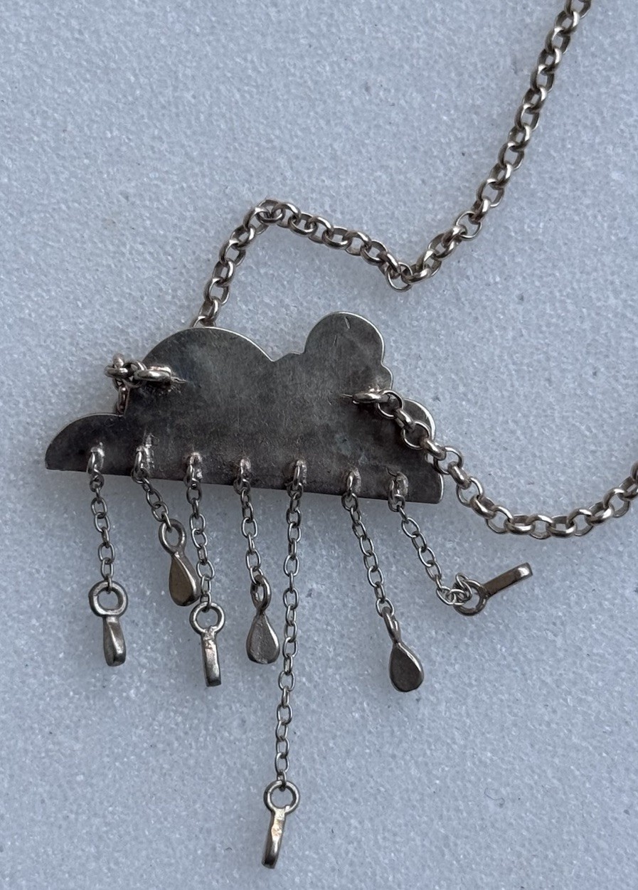 925 Sterling Silver Cloud Shape Pendant Charming … - image 8