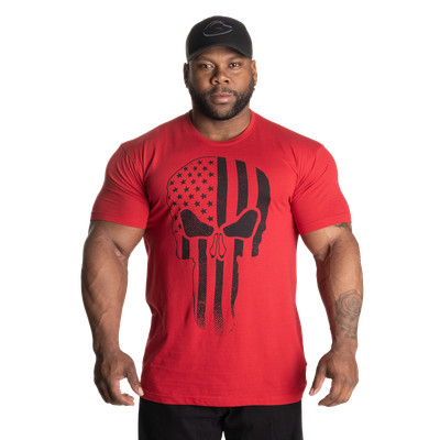GASP Skull Standard Tee Chilli Red Bodybuilding Wear Herren T-Shirt Sport XXXL