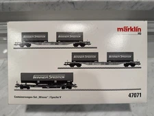 Marklin 47071 "Winner" Container Car Full Set