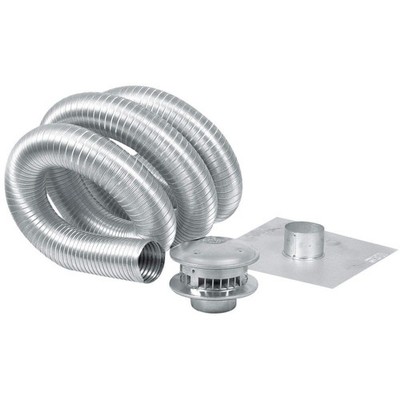 AMERI-VENT 3ALK35 Chimney Liner,3'' x 35 ft.,Aluminum 40LJ40