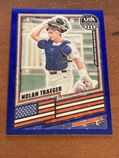 2026 PANINI STARS & STRIPES PRIZM NOLAN TRAEGER #128 DISCO BLUE 080/149 NM+