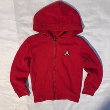 Jordan Red Zip Up Hoodie Youth Size Small 4-5 Years