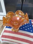 10 1/2" Carnival Glass Scalloped Design
