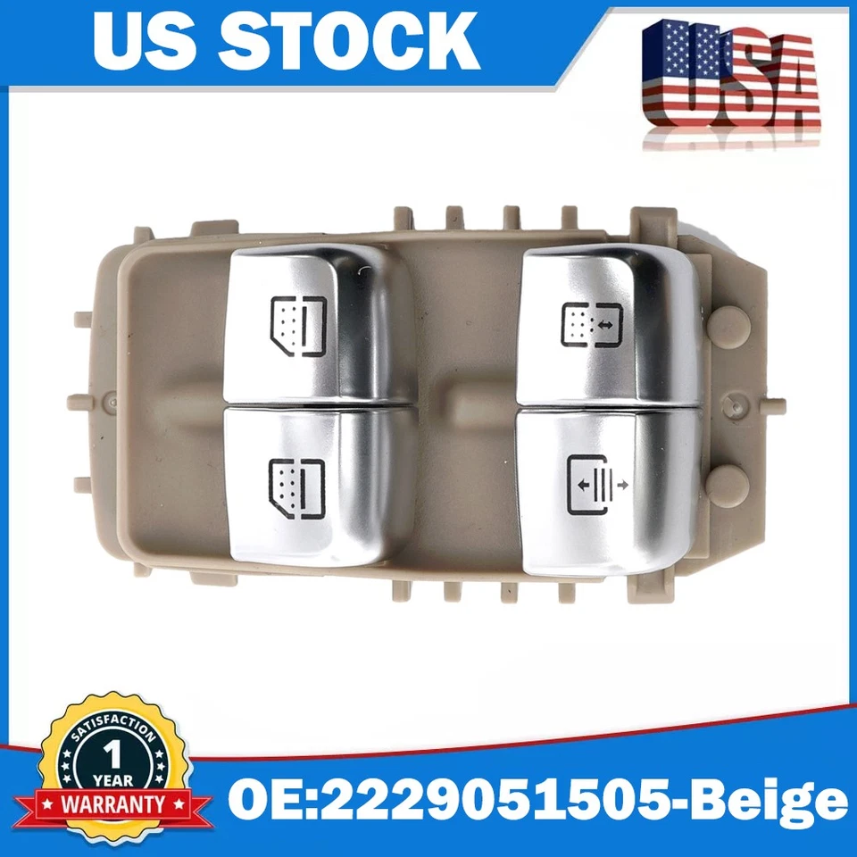 Window Switch Rear Right for Mercedes-Benz S550 S600 S63AMG 2015 2016 2229051505 - Image 3 of 4