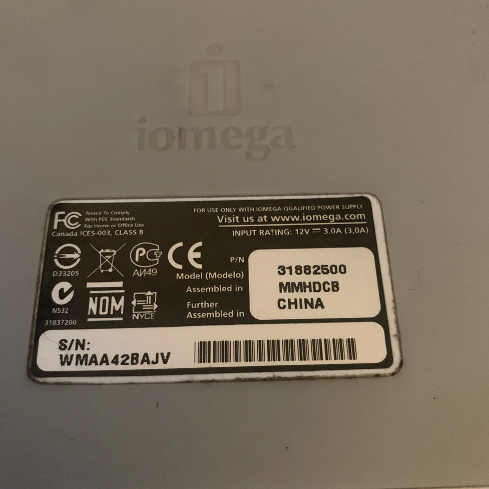 Iomega External Hard Drive 31882500 - Image 2 of 4