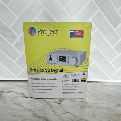 Pro-Ject Pre Box S2 Digital Silver DAC Digital Pre-Amp w/ Remote USB RCA