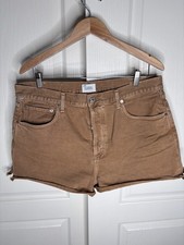 Citizens of Humanity Marlow Cut Off Denim Shorts Topaz Brown Size 32