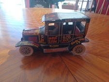 Vintage Marx Tin Litho Wind Up Mechanical Old Jalopy Sedan