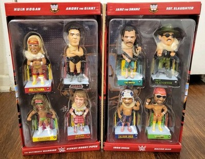 WWE 1980 s  Commemorative Mini Set Bobblehead WWE Wrestling Hogan Piper Warrior