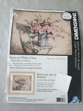 Dimensions Counted Cross Stitch Kit Rose On A White Chair 35187