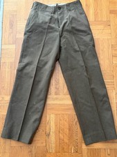 WWII U.S. Army 40's-50's Button Fly Wool Uniform Trousers (28" x W 28-30")