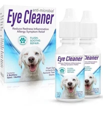 HAPIPET Dog Eye Cleaner Drops / Infection Treatment, Removing Eye Stains 2 Count