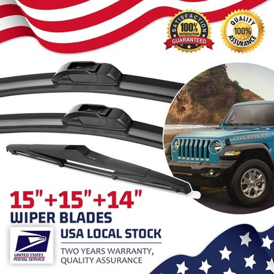 High quality Windshield Wiper Size of 15''+15''+14'' Front Rear Set Windproof Snow