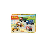 Hama® BüGelperlen Midi - Geschenkpackung Baufahrzeuge - 1 Stiftplatte Brummi, 40