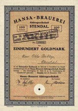 Hansa Brauerei 1924 Stendal