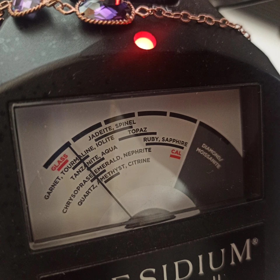 Rose Gold Necklace Plated Sterling Silver Purple CZC Layered Sparkly Elegant WOW - Image 3 of 4