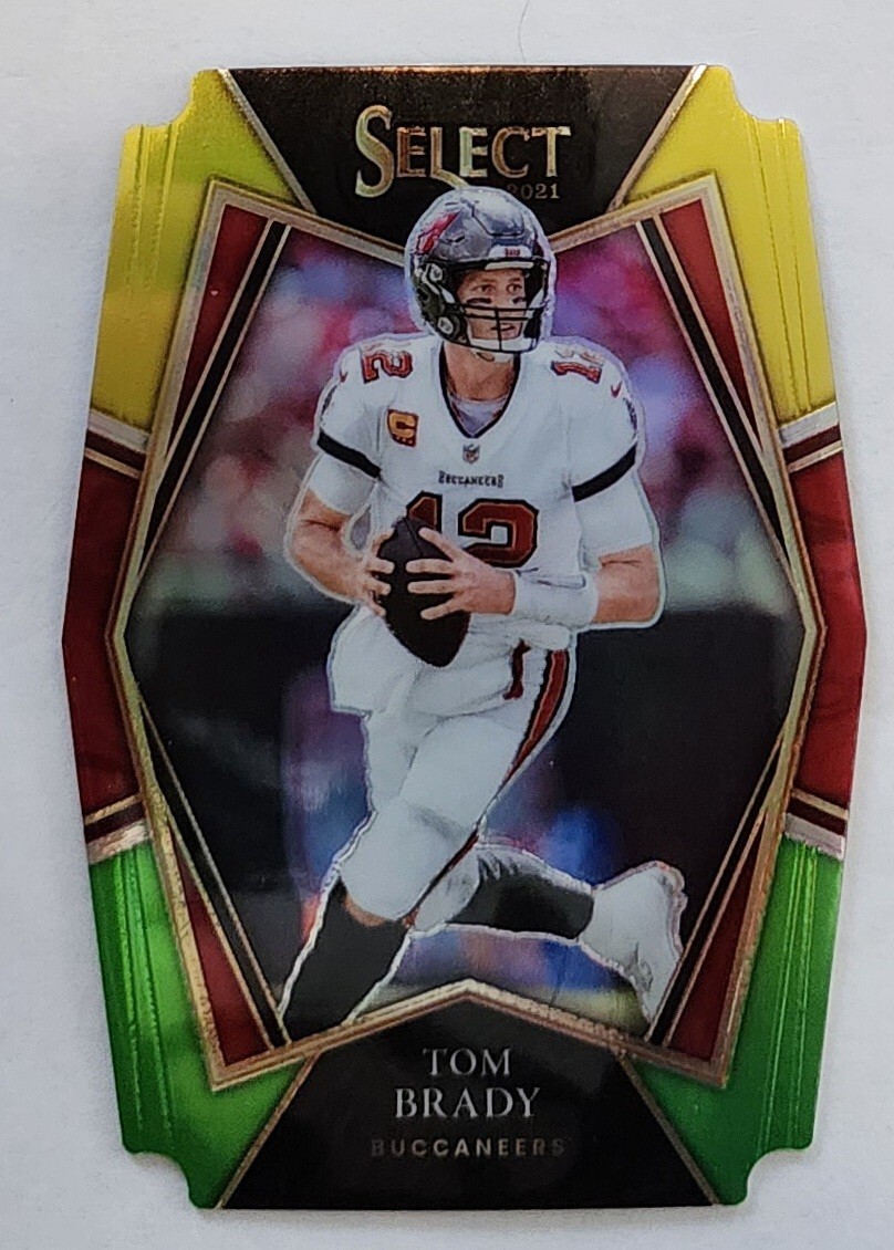 2021 Select Football Green Yellow Premier Die-cut Tom Brady Tampa Bay Buccaneers