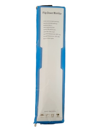 *New In Box* Universal Super Slim 9" Flip-Down Monitor Beige/Tan For Vehicle - Picture 3 of 5