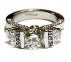 Frank Rubel 14k white gold diamond 1.58ct GIA round SI1 K engagement ring Deco — photo 2