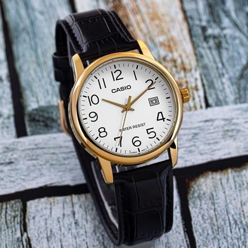 Montre Casio MTP-V002GL-7B2 Analogique à Quartz - Boîtier Doré - Classique Pour Homme - Neuf Avec étiquettes