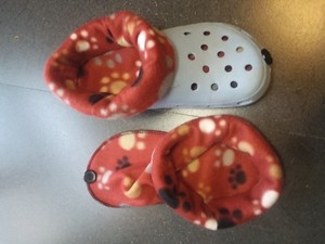 crocs with paw prints