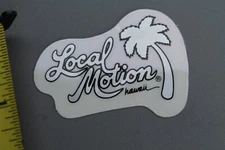 LOCAL MOTION Hawaii Clear Silver Aloha Original 80's LM2 Vintage Surfing STICKER