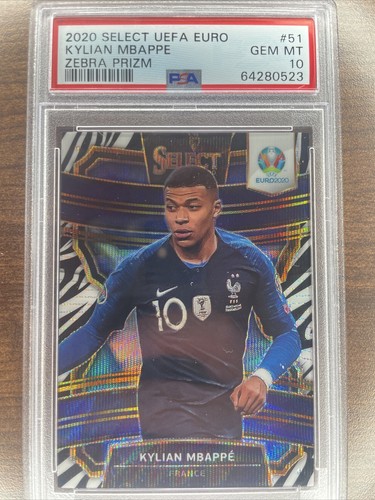 Kylian Mbappe [Zebra Prizm] #51 2020 Panini Select UEFA Euro card