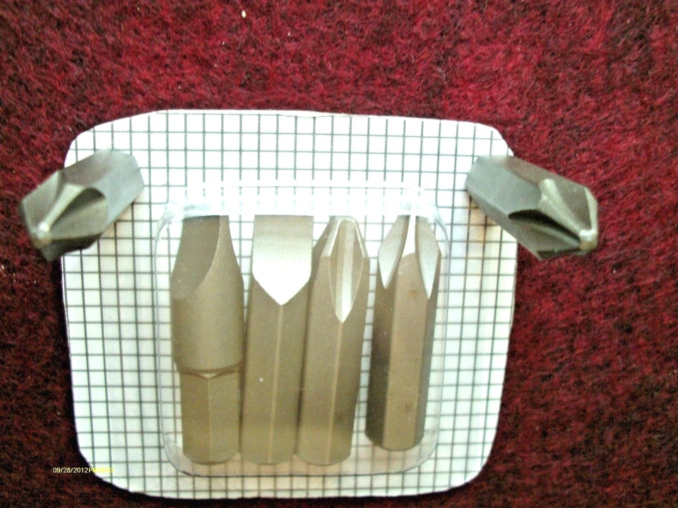 6 Piece 3/8" Impact Driver Bit Set 2 Slot & 2 PH + 2 Extra Small PH Bits New - Image 4 of 4