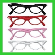 New 50's Style CATEYE GLASSES with Rhinestone many colors 2 choose from