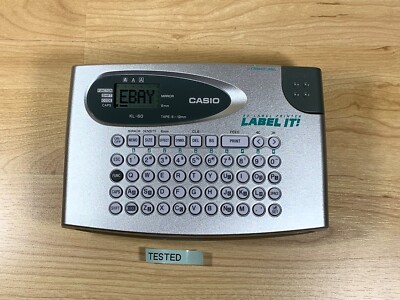 Casio KL-60 Label It! Silver EZ Personal Handheld Label Printer Tested Works